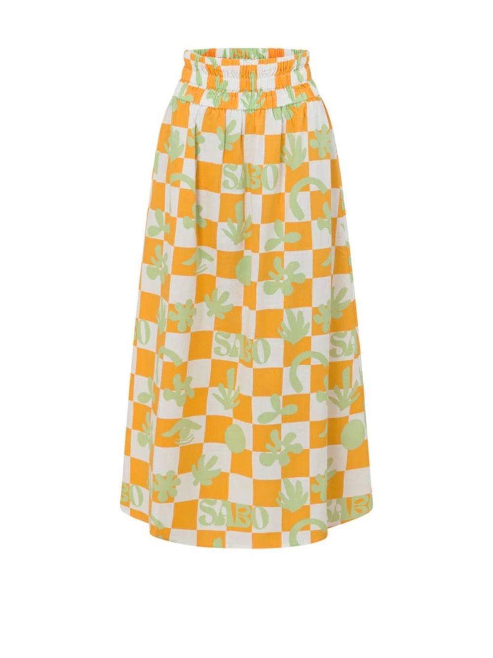 NWT SABO Checkerboard Print Cooper Midi Skirt & Crop Set Size S - Picture 10 of 10